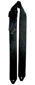 2.25 Black Leather Guitar Strap