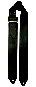 2.75 Black Leather Guitar Strap