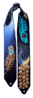 Bronze Peacock custom guitar strap