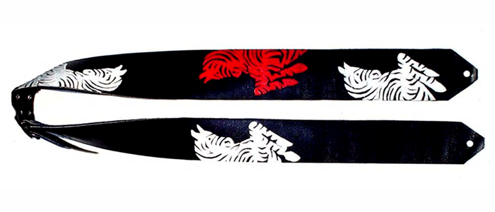 Cappiello's Zebras custom guitar strap