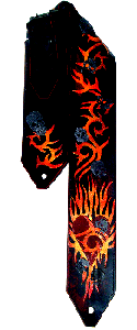 Heart and Skulls Custom Guitar Strap Heart and Skulls Custom Guitar Strap
